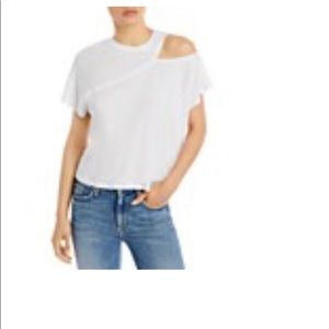💚BNWT Aqua Bloomingdale’s cut out tee